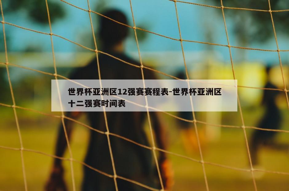 世界杯亚洲区12强赛赛程表-世界杯亚洲区十二强赛时间表